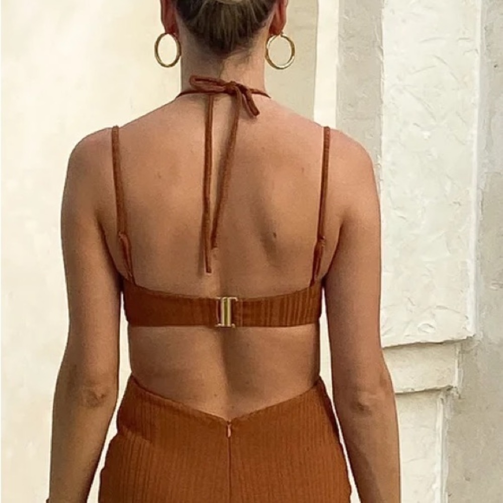 NWT RUMER Rosanna Fitted bandeau bra Top in Nude size Small - Picture 8 of 11
